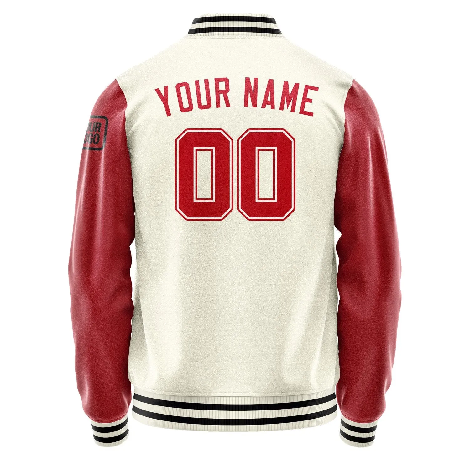 Custom Cream Red Jacket sold by Tailorly product image thumbnail 3