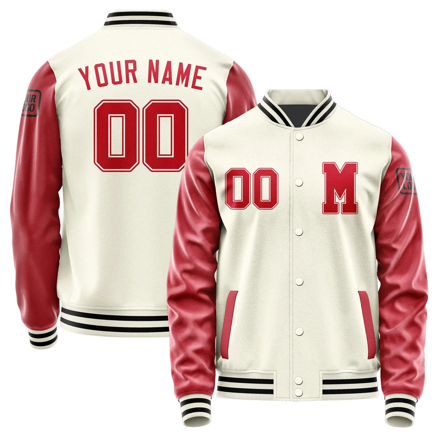 Custom Cream Red Jacket sold by Tailorly