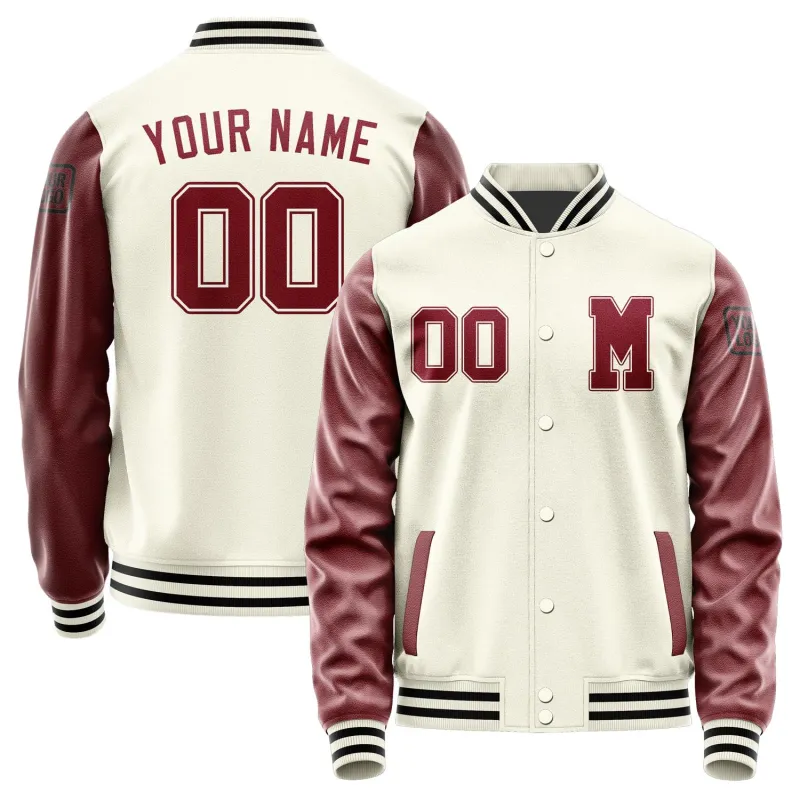 Custom Cream Crimson Red Jacket sold by Tailorly