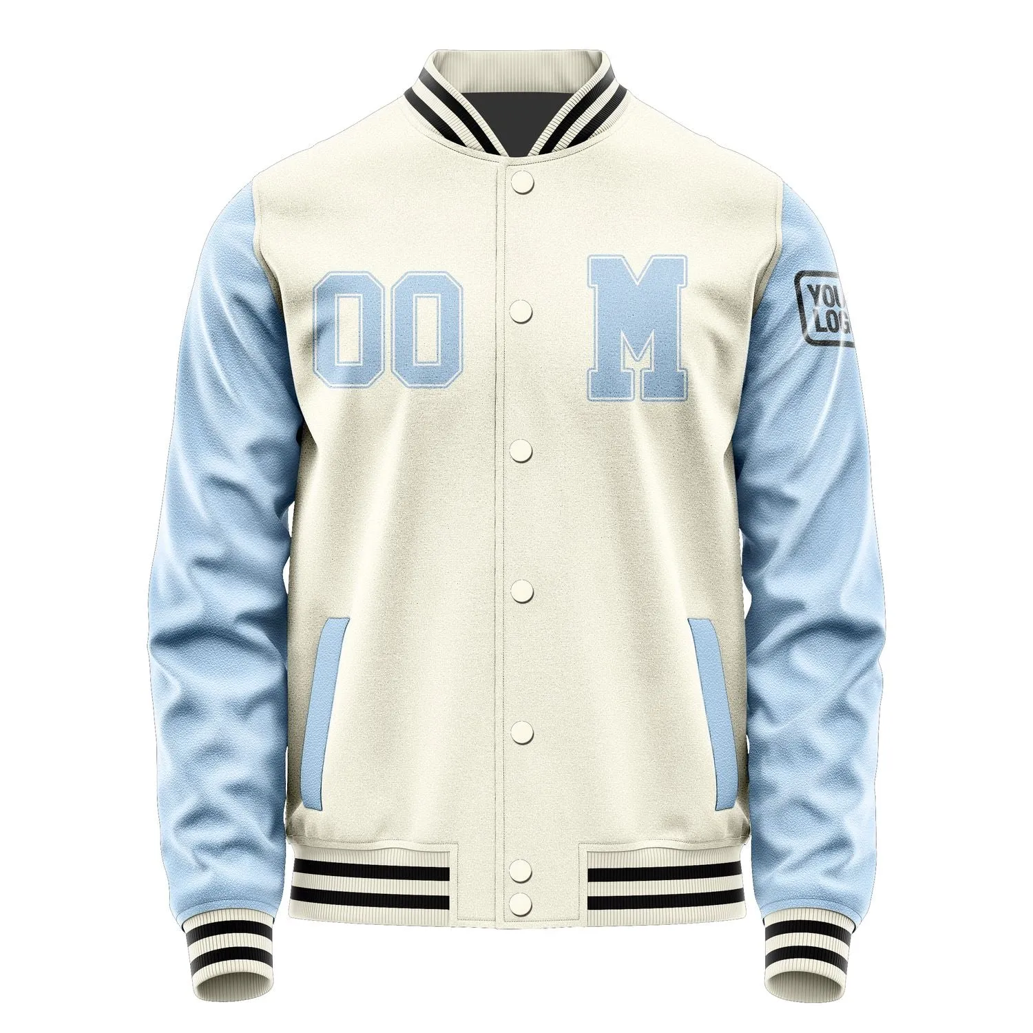 Custom Cream Light Blue Jacket sold by Tailorly product image thumbnail 4