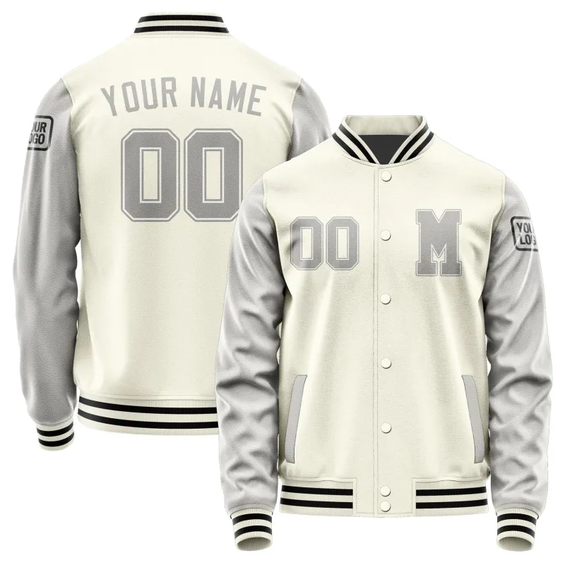 Custom Cream Gray Jacket sold by Tailorly