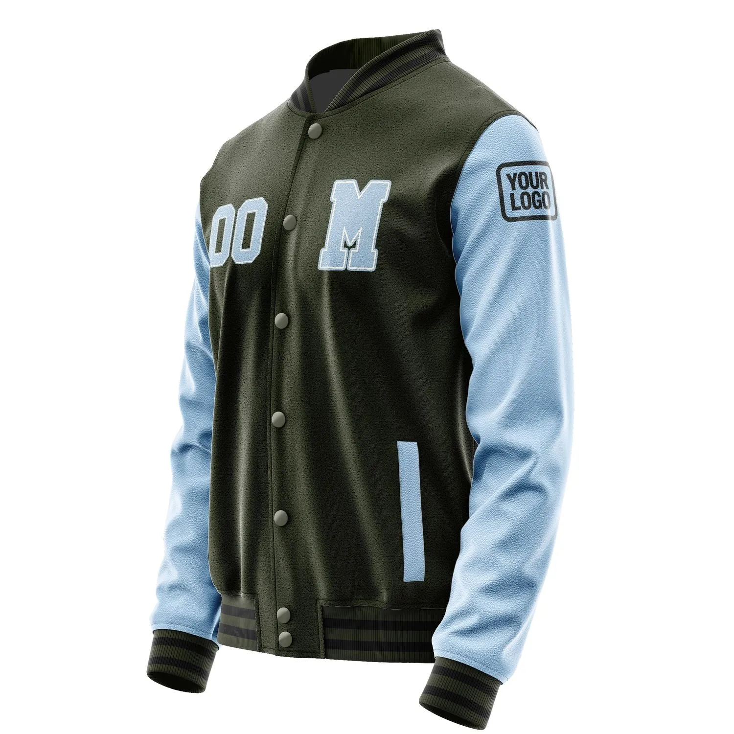 Custom Olive Light Blue Jacket sold by Tailorly product image thumbnail 2