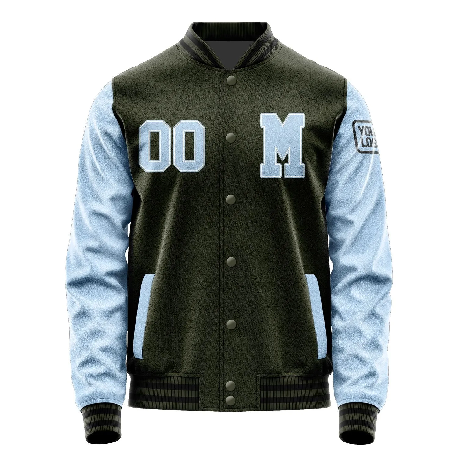 Custom Olive Light Blue Jacket sold by Tailorly product image thumbnail 4