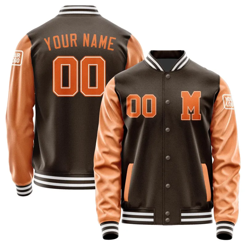 Custom Brown Orange Jacket sold by Tailorly