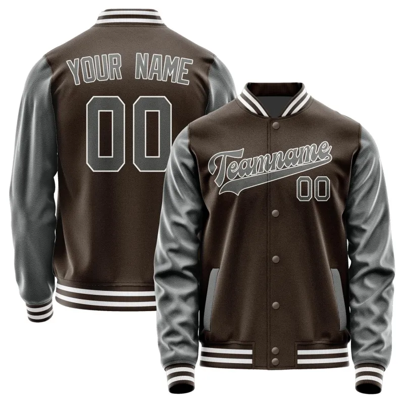 Custom Brown Dark Grey Jacket sold by Tailorly