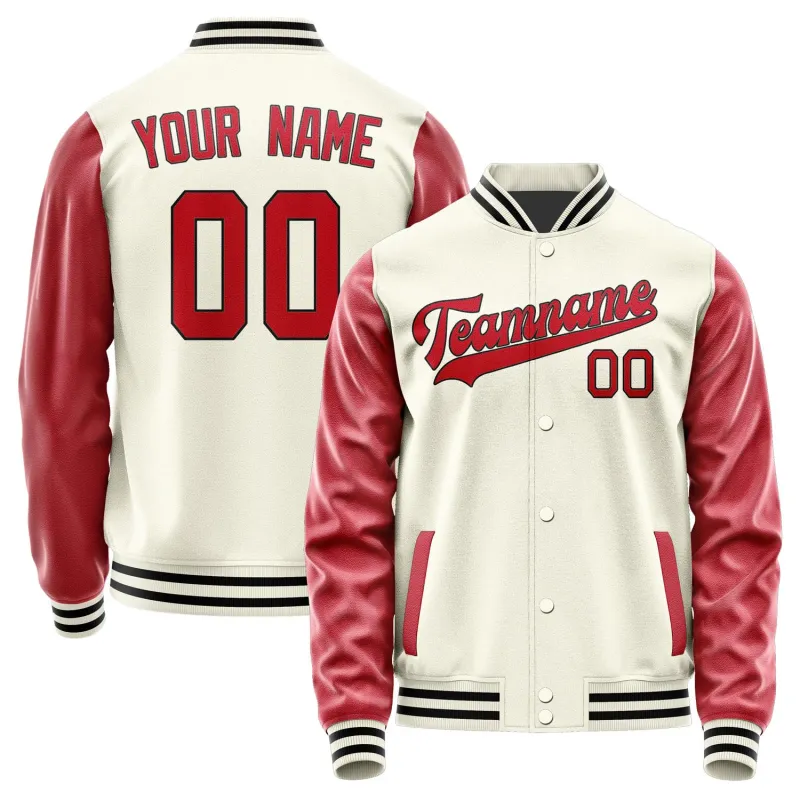 Custom Cream Red Jacket sold by Tailorly