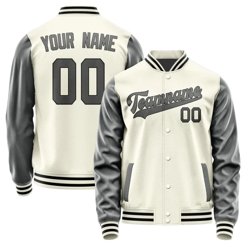 Custom Cream Dark Grey Jacket sold by Tailorly