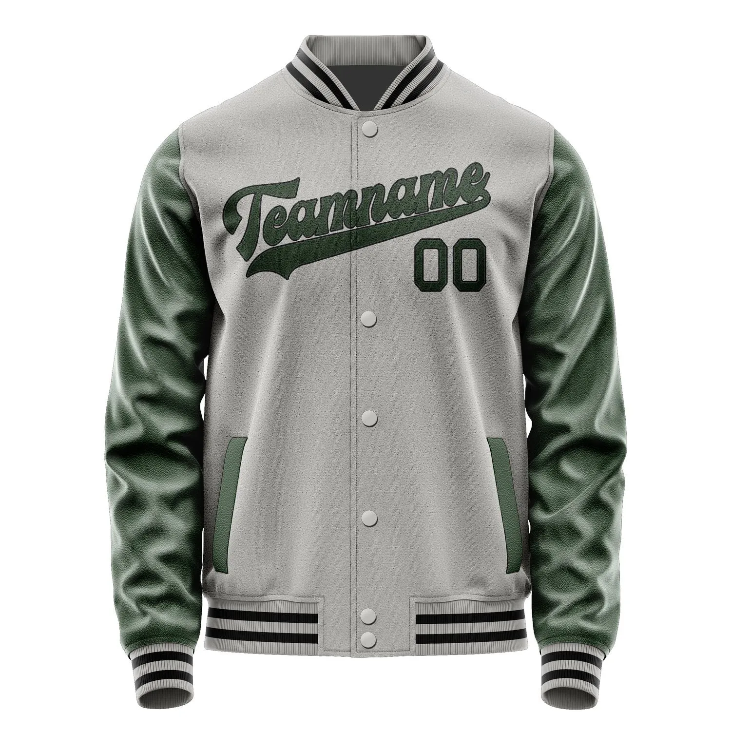 Custom Gray Dark Green Jacket sold by Tailorly product image thumbnail 4