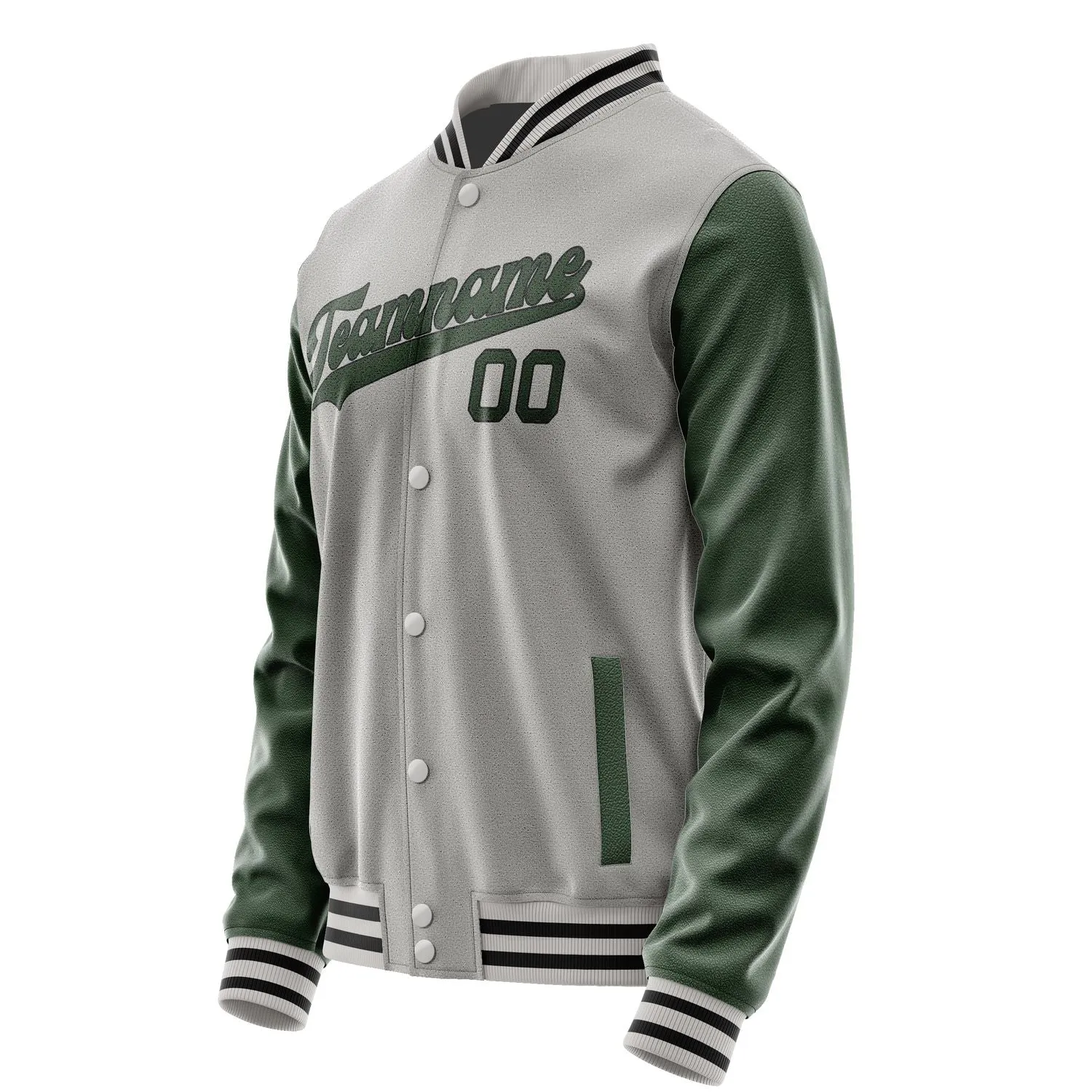 Custom Gray Dark Green Jacket sold by Tailorly product image thumbnail 2