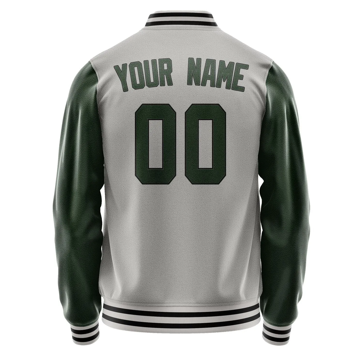Custom Gray Dark Green Jacket sold by Tailorly product image thumbnail 3