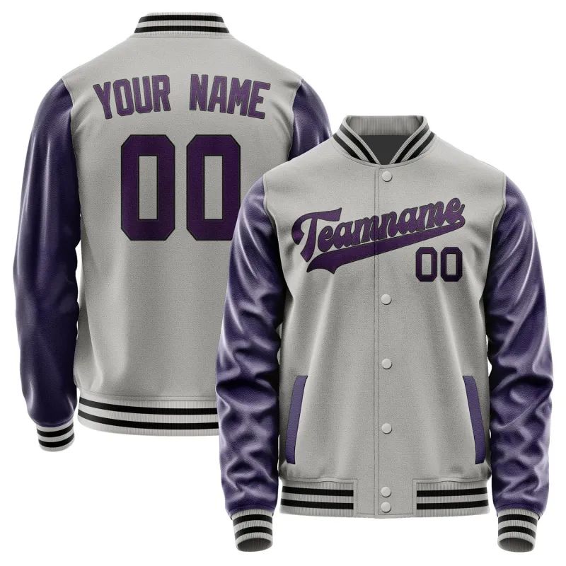 Custom Gray Purple Jacket sold by Tailorly