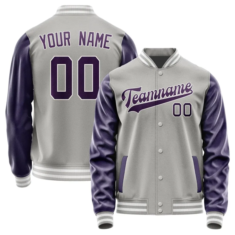 Custom Gray Purple Jacket sold by Tailorly