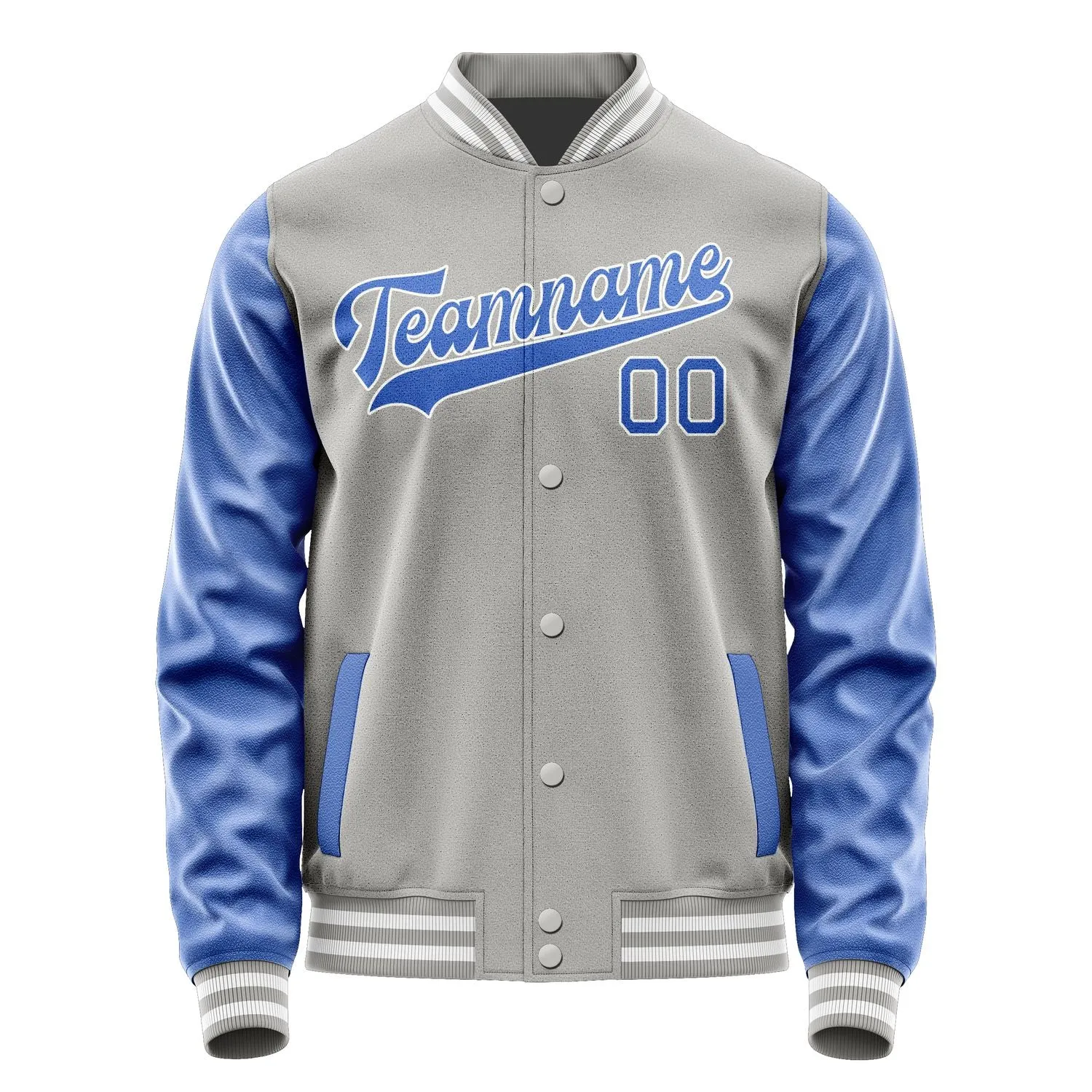 Custom Gray Sky Blue Jacket sold by Tailorly product image thumbnail 4