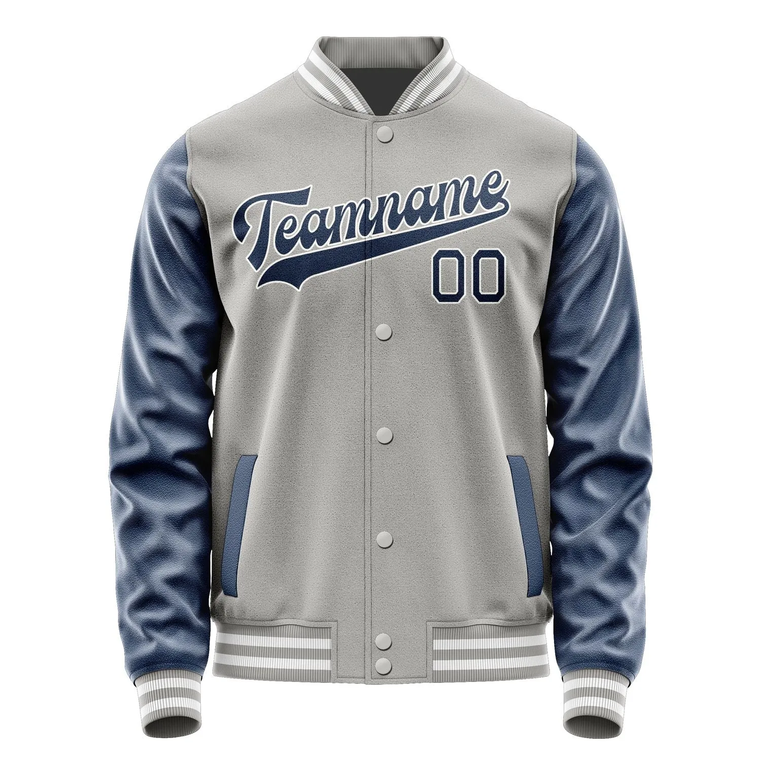 Custom Gray Blue Jacket sold by Tailorly product image thumbnail 4
