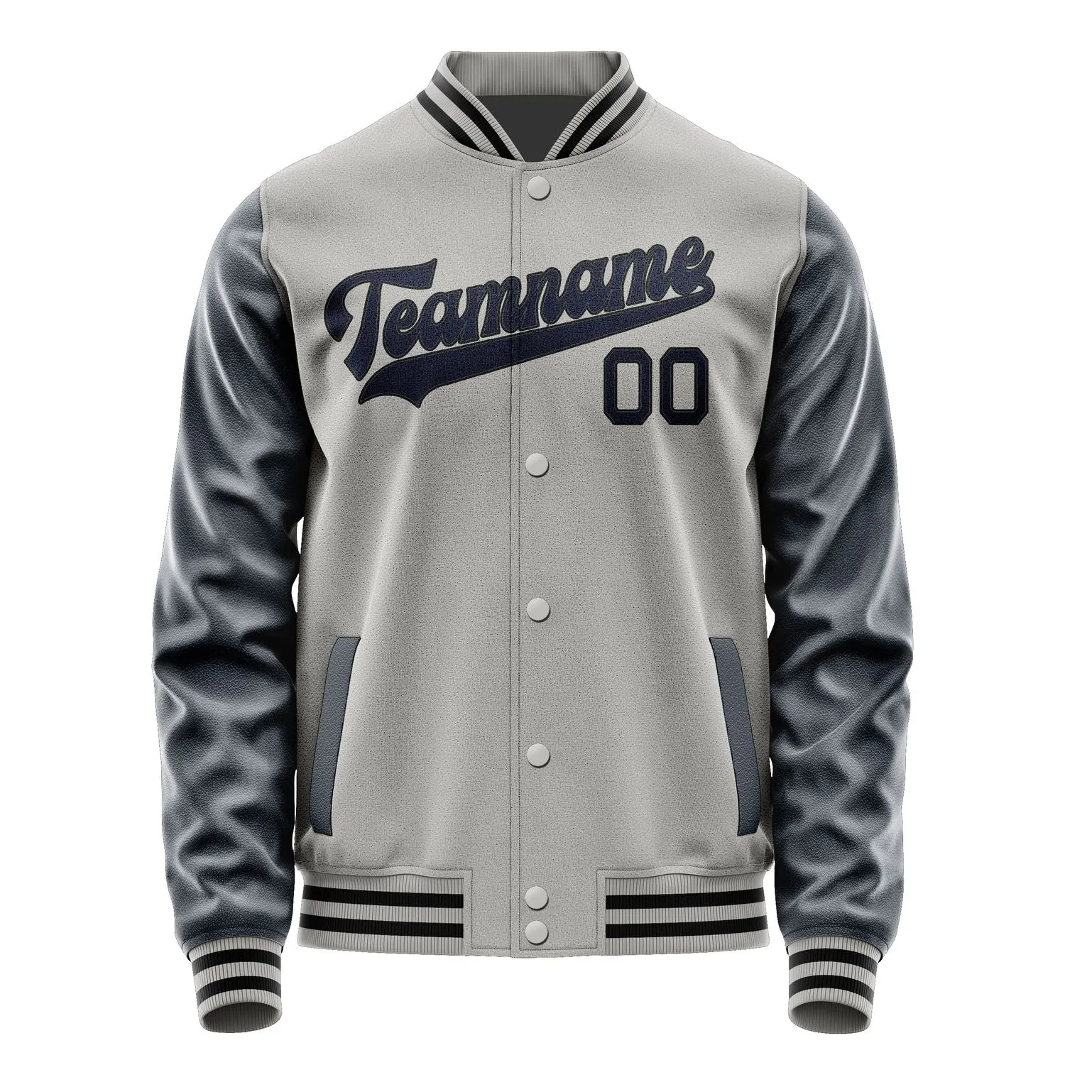 Custom Gray Navy Jacket sold by Tailorly product image thumbnail 4