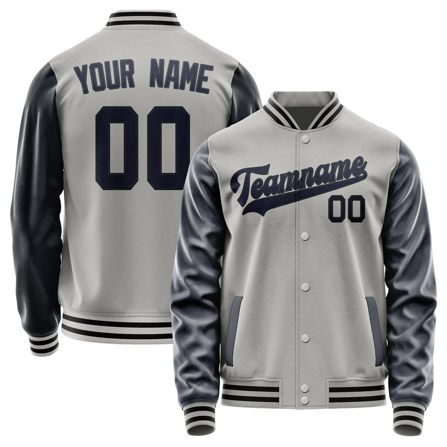 Custom Gray Navy Jacket sold by Tailorly
