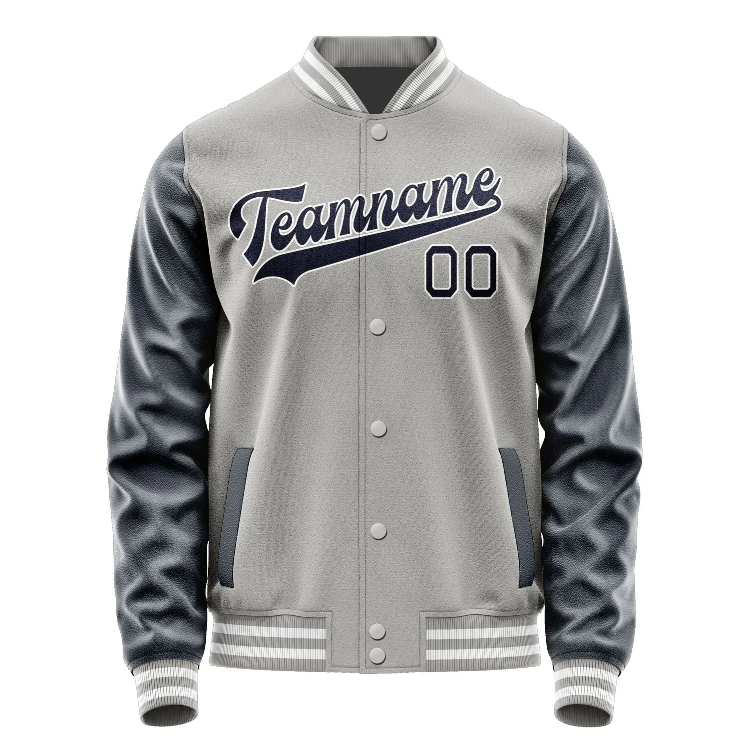 Custom Gray Navy Jacket sold by Tailorly product image thumbnail 4