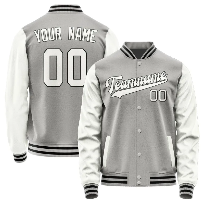 Custom Gray White Jacket sold by Tailorly