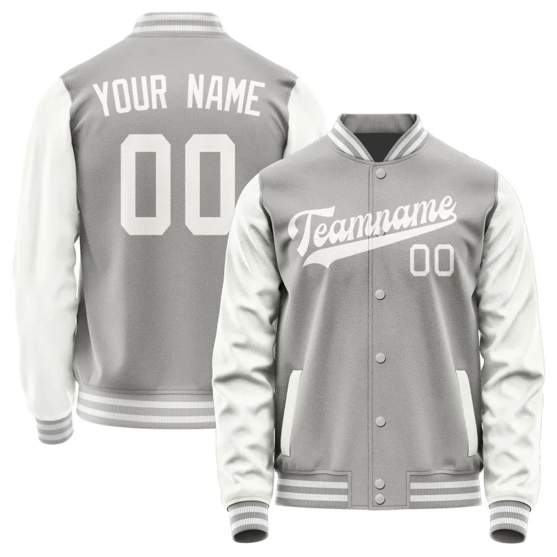 Custom Gray White Jacket sold by Tailorly