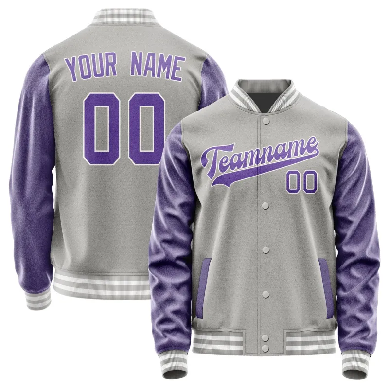 Custom Gray Light Purple Jacket sold by Tailorly