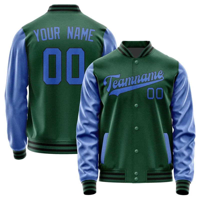 Custom Green Sky Blue Jacket sold by Tailorly