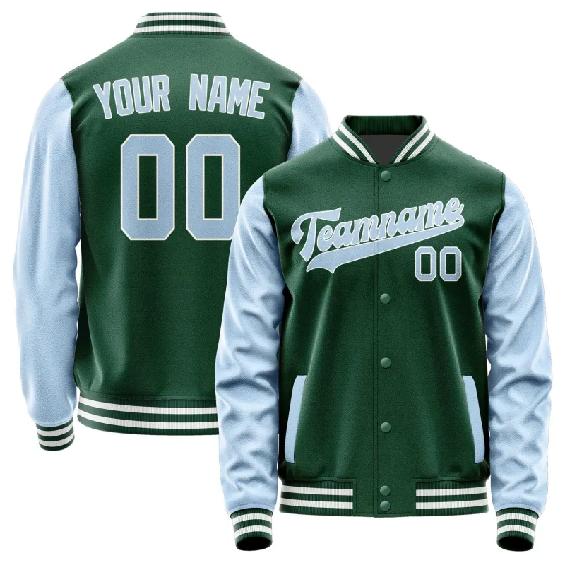 Custom Green Light Blue Jacket sold by Tailorly