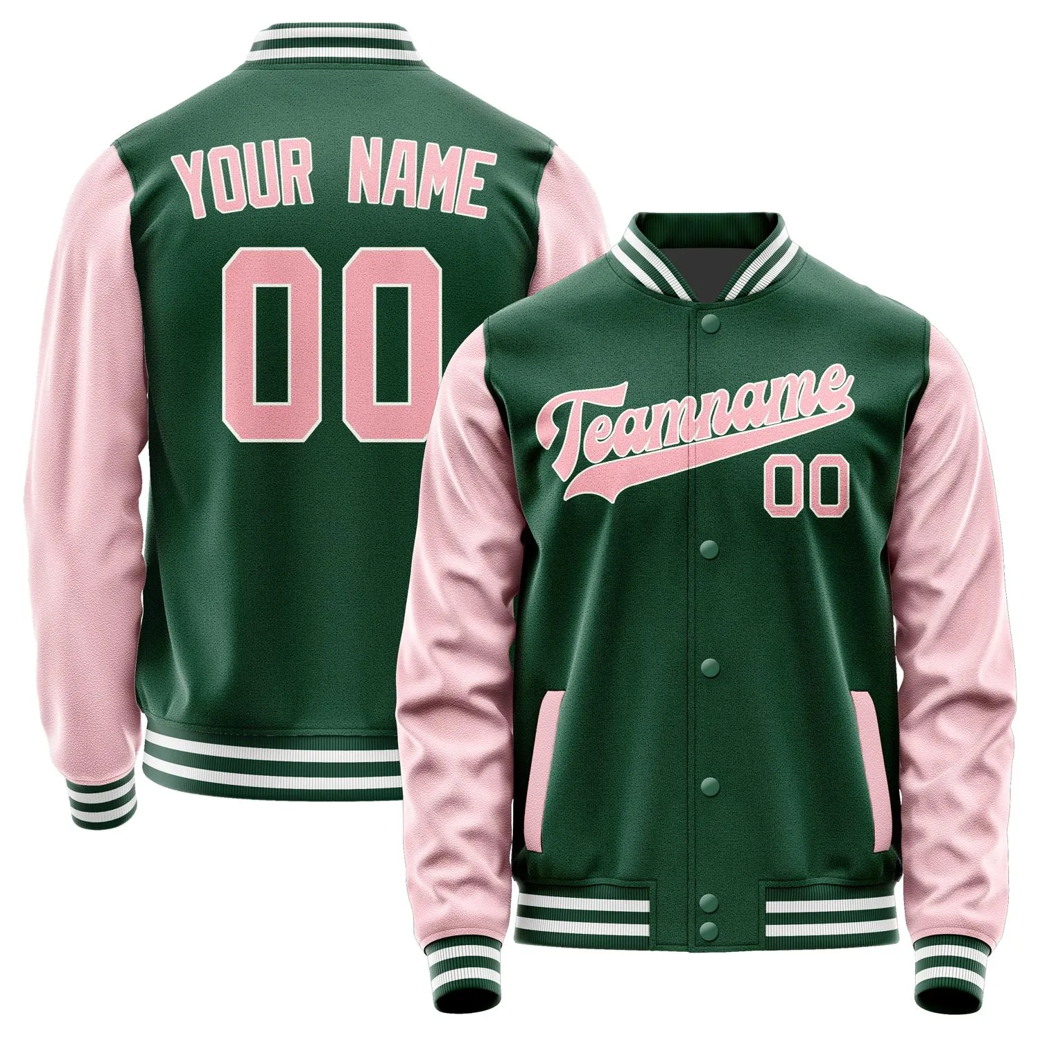 Custom Green Light Pink Jacket sold by Tailorly