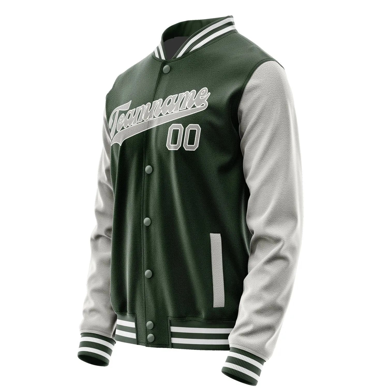 Custom Dark Green Gray Jacket sold by Tailorly product image thumbnail 2
