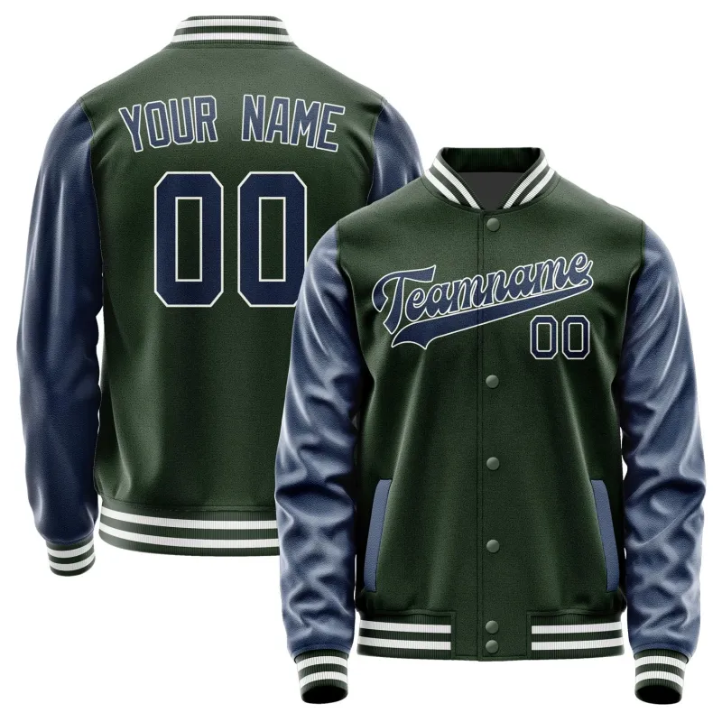 Custom Dark Green Blue Jacket sold by Tailorly
