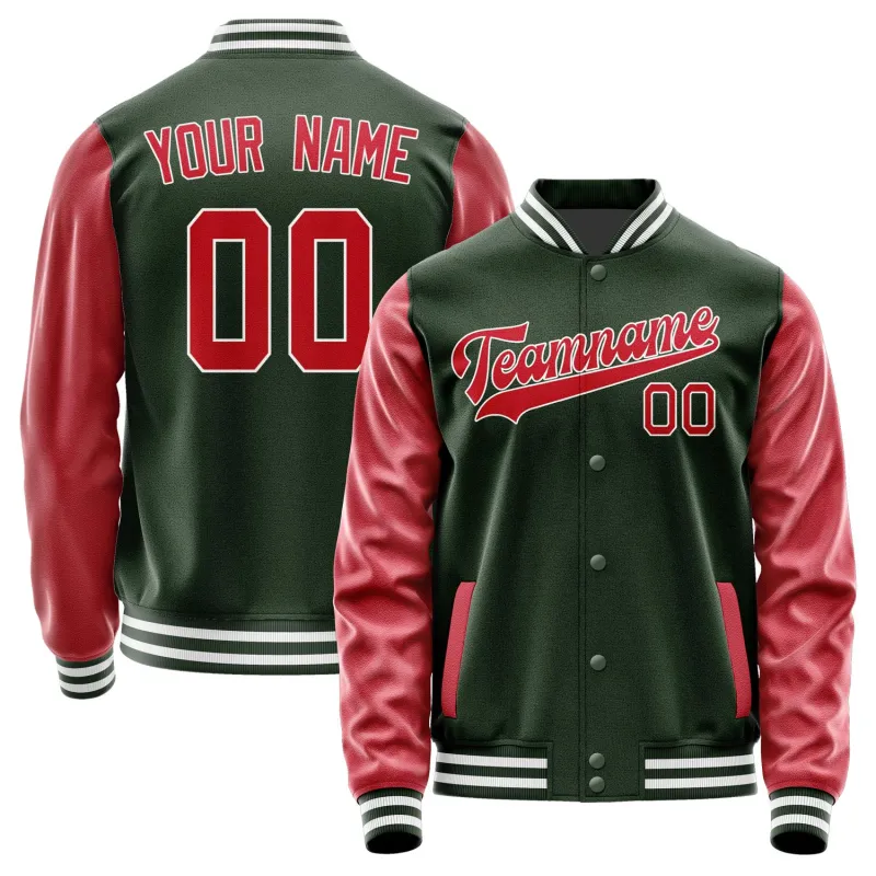 Custom Dark Green Red Jacket sold by Tailorly