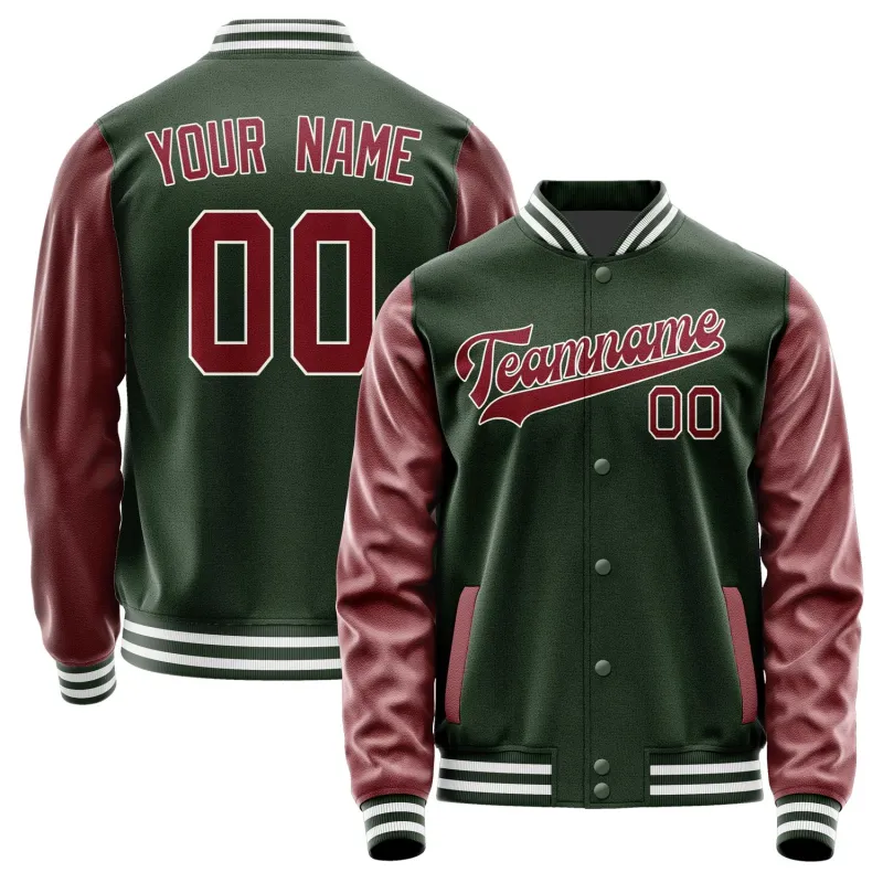 Custom Dark Green Crimson Red Jacket sold by Tailorly