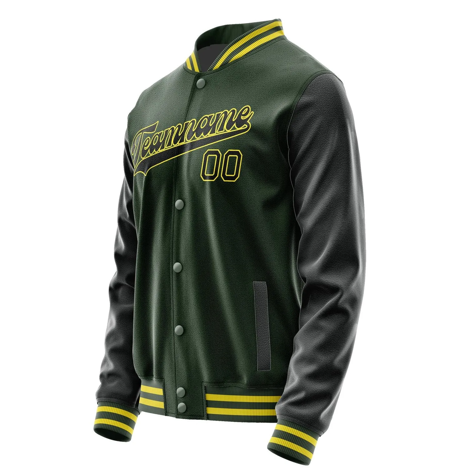 Custom Dark Green Black Jacket sold by Tailorly product image thumbnail 2