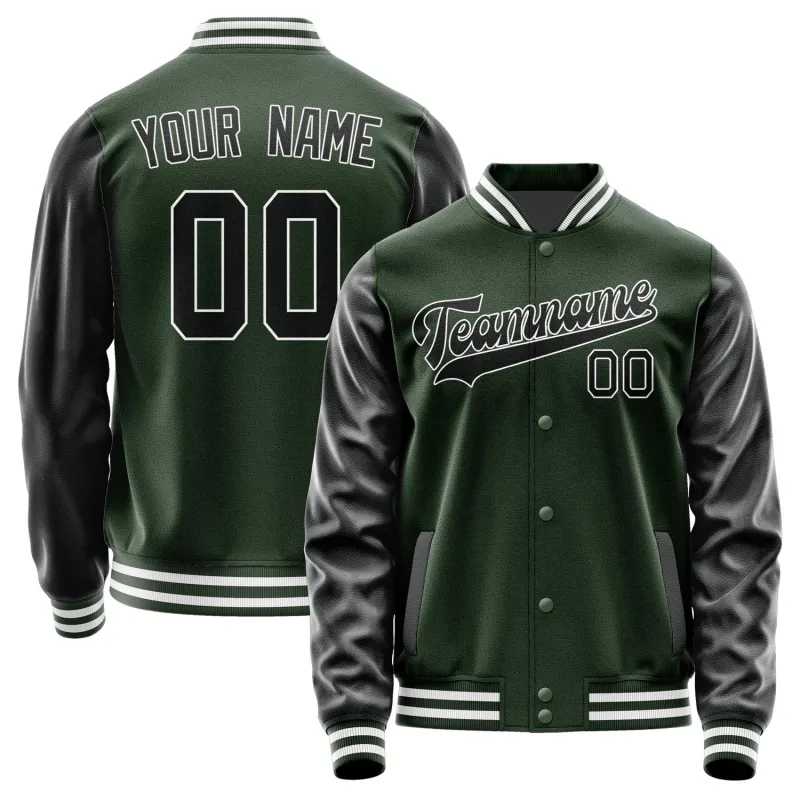 Custom Dark Green Black Jacket sold by Tailorly