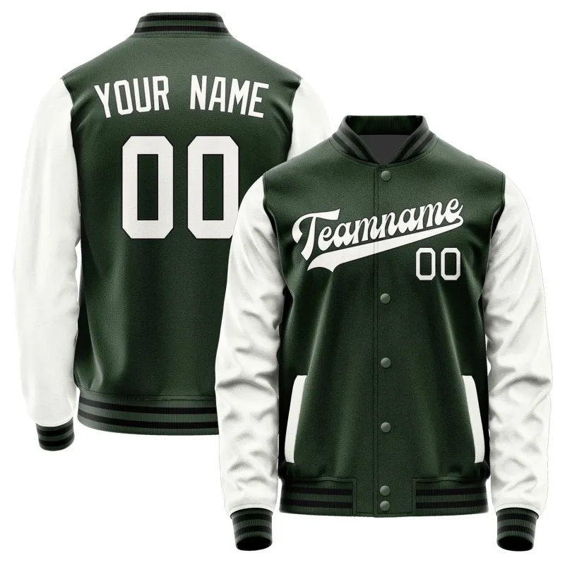 Custom Dark Green White Jacket sold by Tailorly
