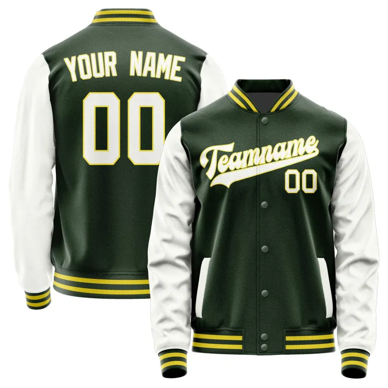 Custom Dark Green White Jacket sold by Tailorly