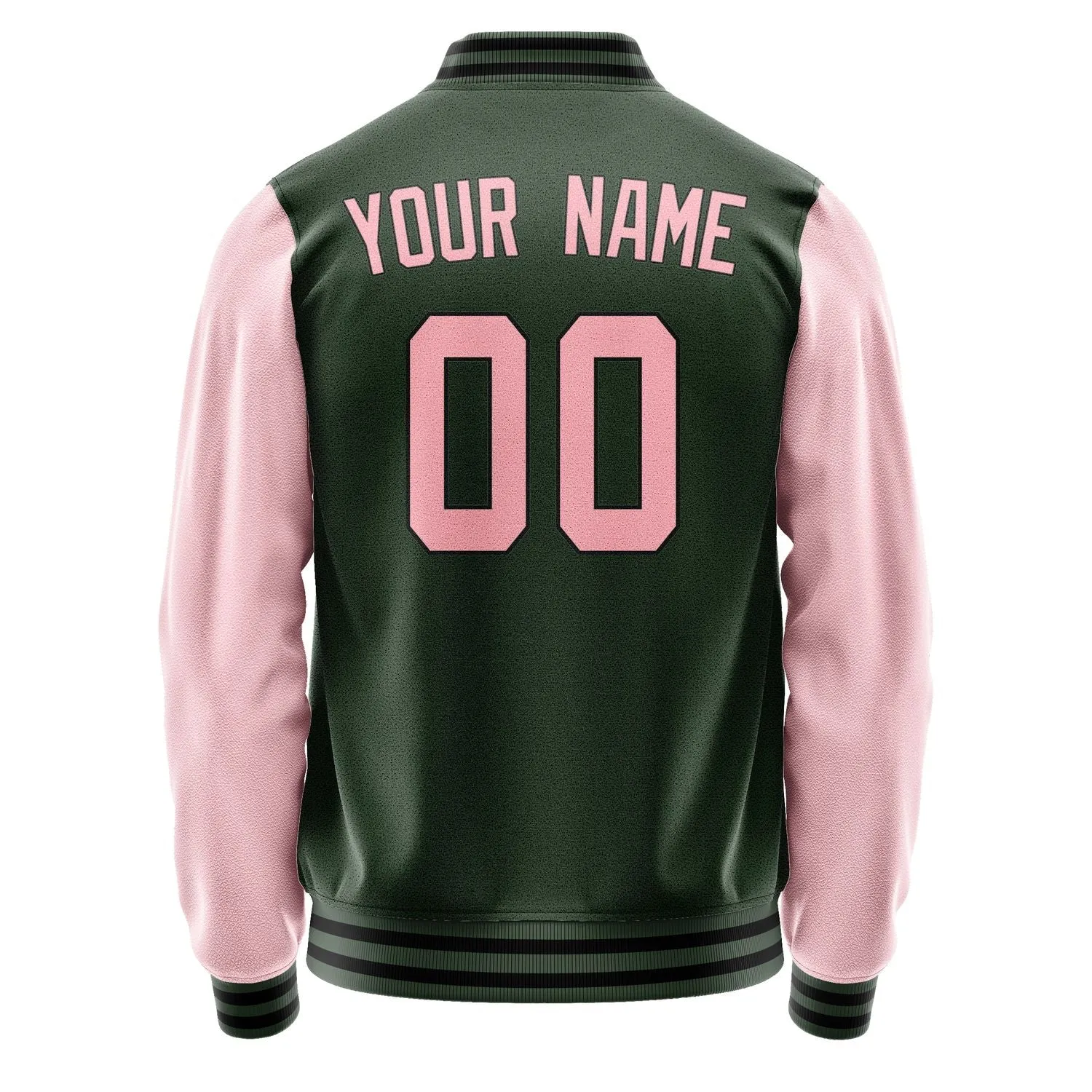 Custom Dark Green Light Pink Jacket sold by Tailorly product image thumbnail 3
