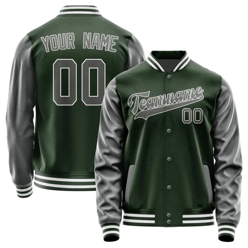 Custom Dark Green Dark Grey Jacket sold by Tailorly