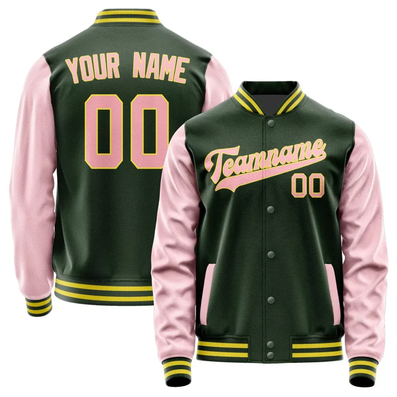 Custom Dark Green Light Pink Jacket sold by Tailorly