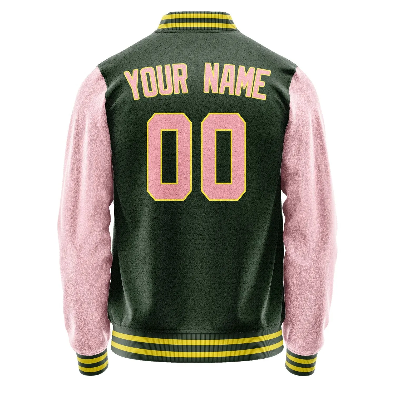 Custom Dark Green Light Pink Jacket sold by Tailorly product image thumbnail 3