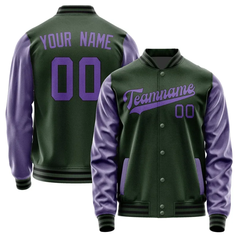 Custom Dark Green Light Purple Jacket sold by Tailorly