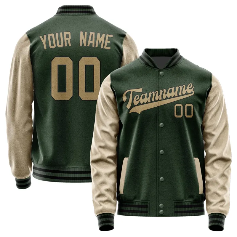 Custom Dark Green Light Khaki Jacket sold by Tailorly