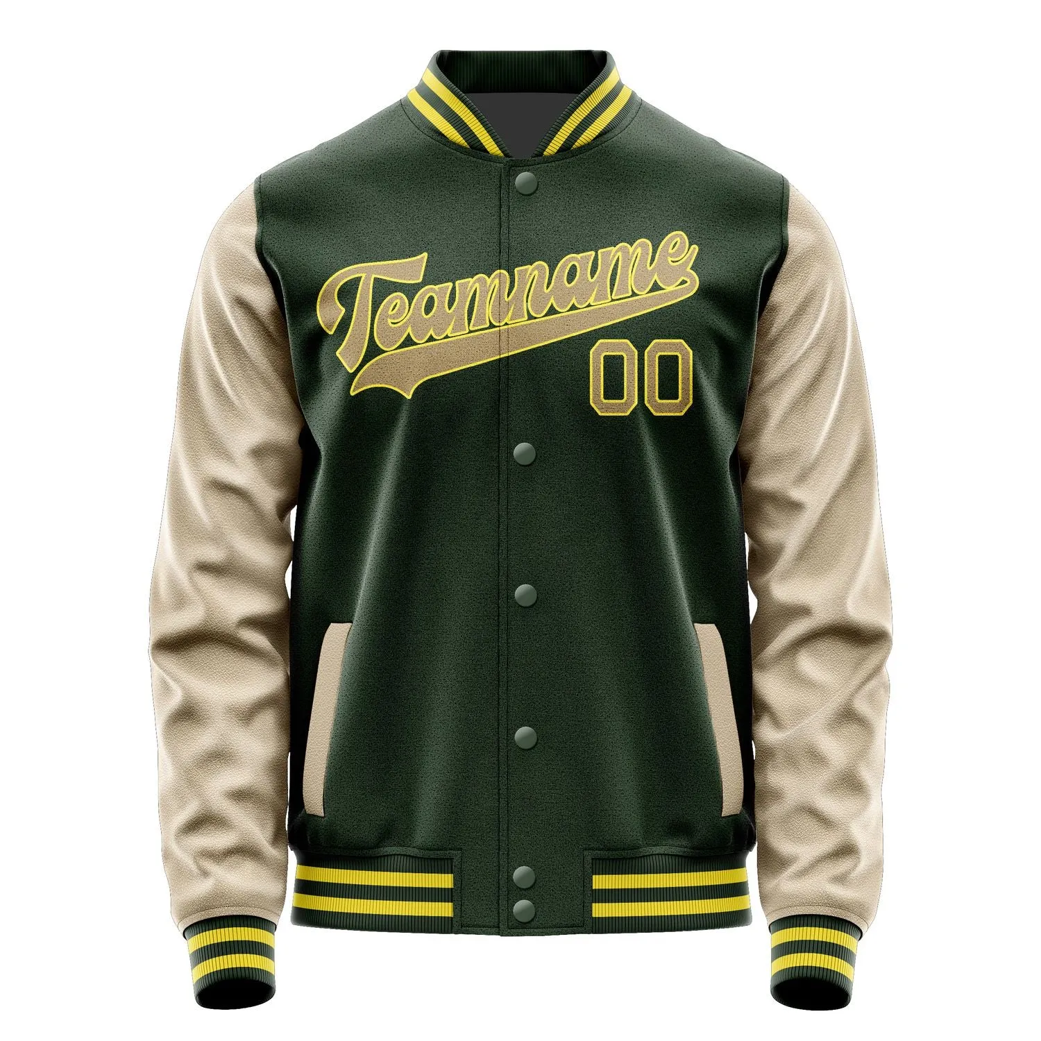 Custom Dark Green Light Khaki Jacket sold by Tailorly product image thumbnail 4