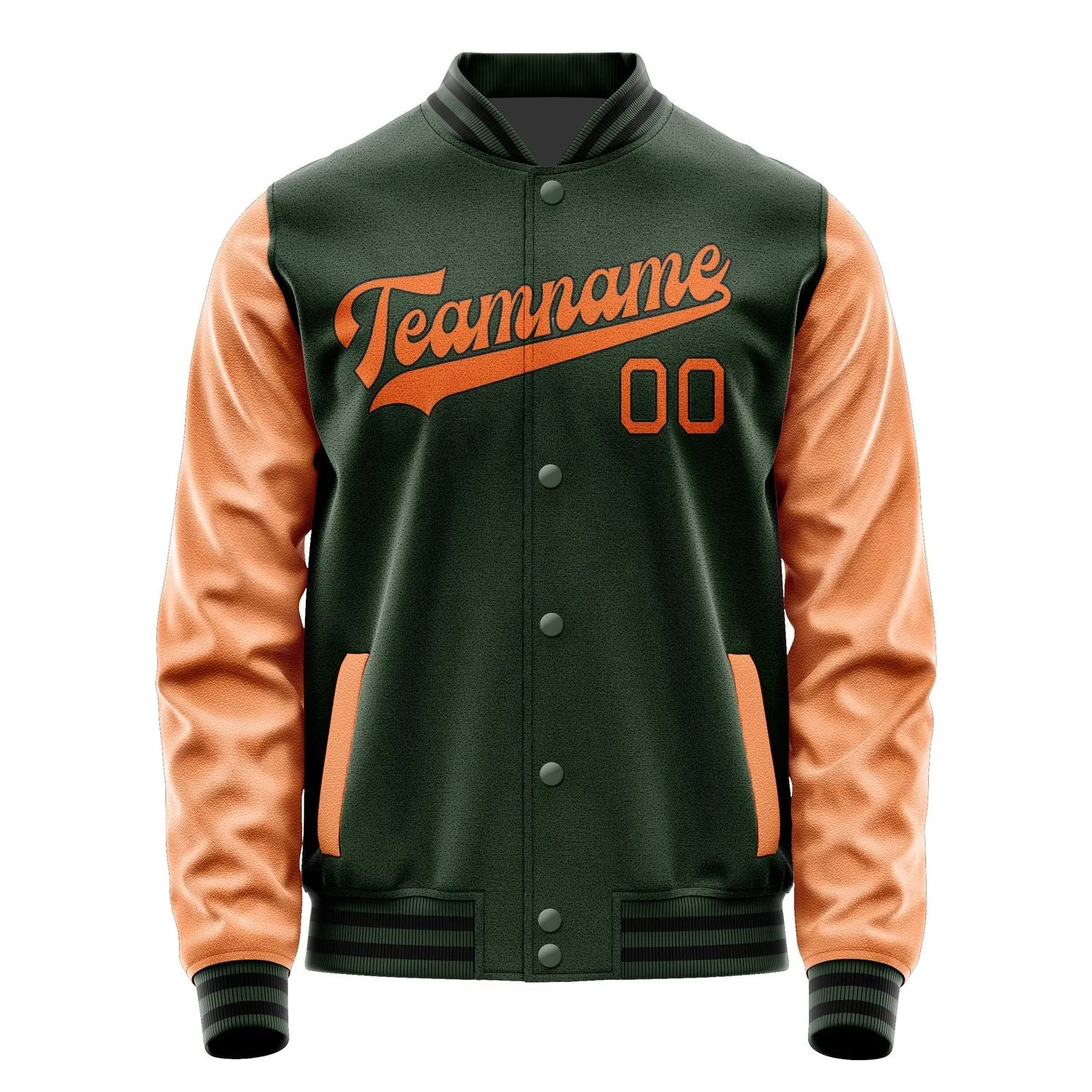 Custom Dark Green Orange Jacket sold by Tailorly product image thumbnail 4