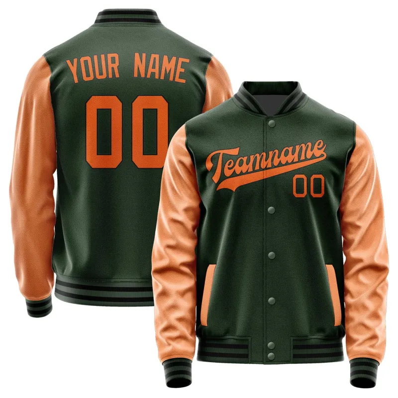 Custom Dark Green Orange Jacket sold by Tailorly