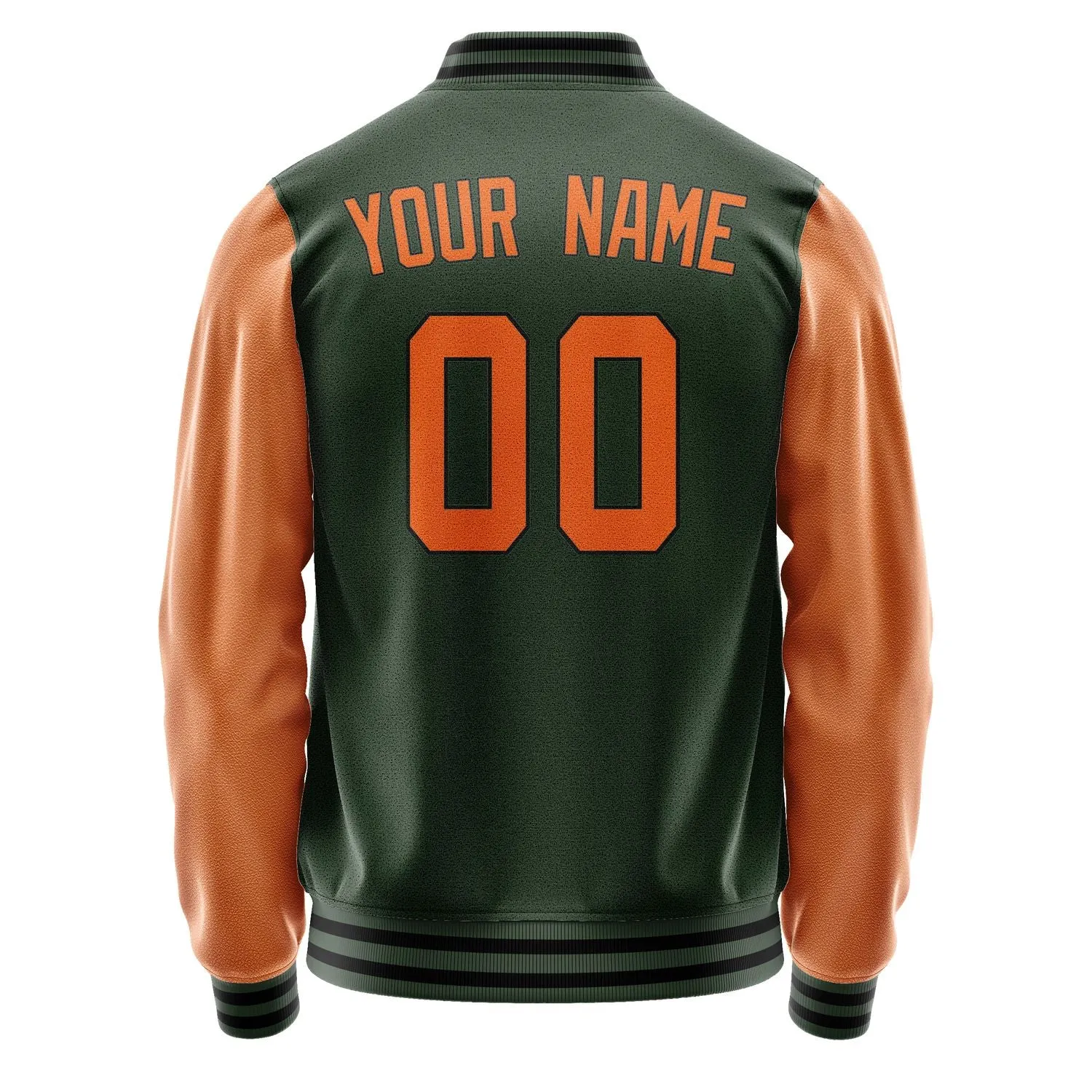 Custom Dark Green Orange Jacket sold by Tailorly product image thumbnail 3