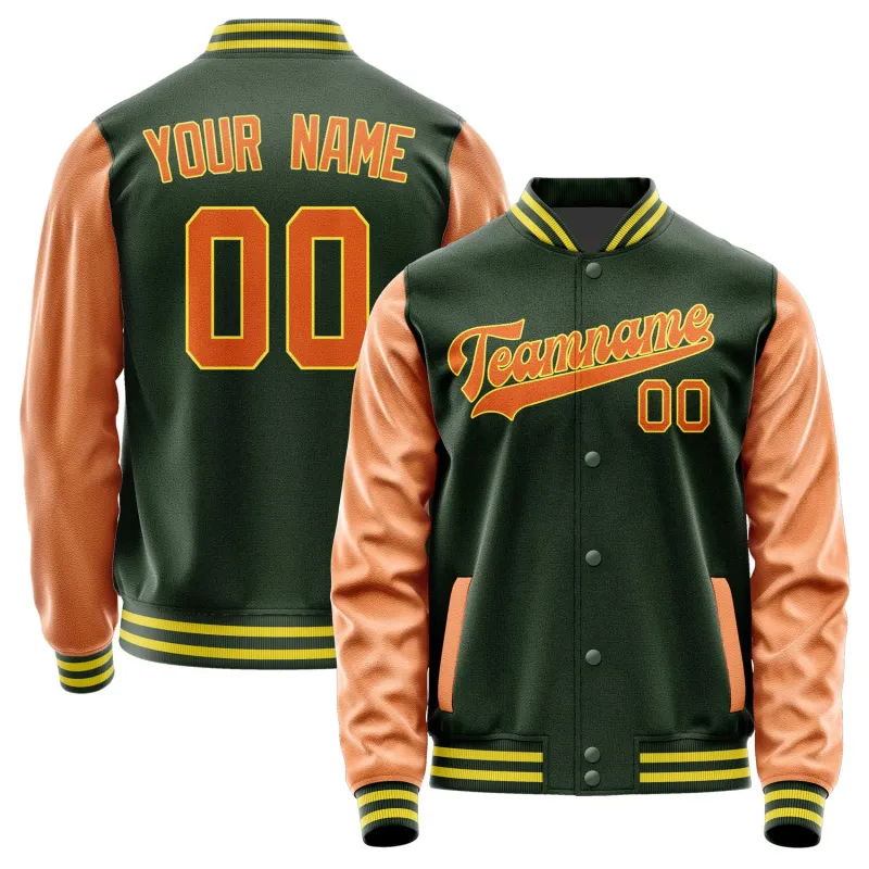 Custom Dark Green Orange Jacket sold by Tailorly