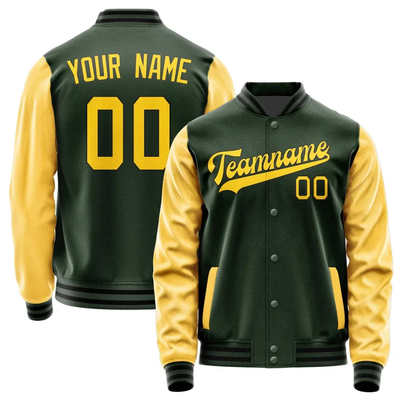 Custom Dark Green Gold Jacket sold by Tailorly