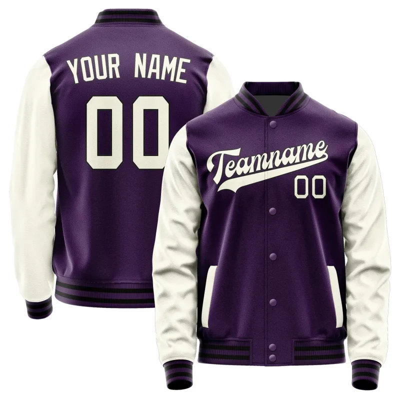 Custom Purple Cream Jacket sold by Tailorly