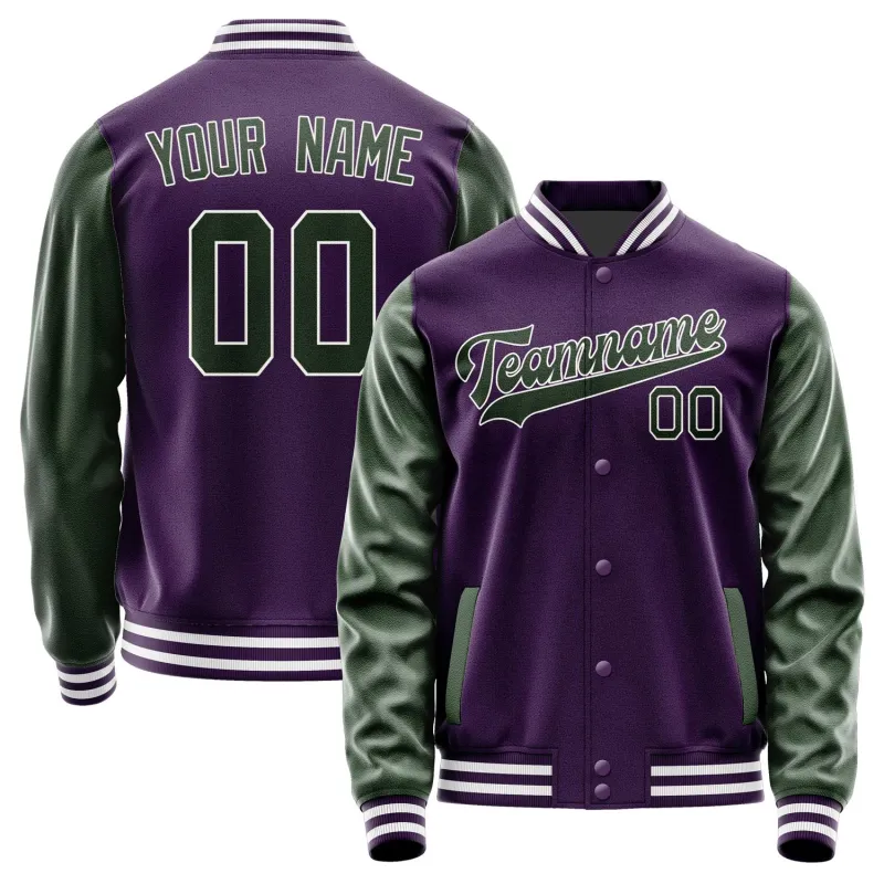 Custom Purple Dark Green Jacket sold by Tailorly