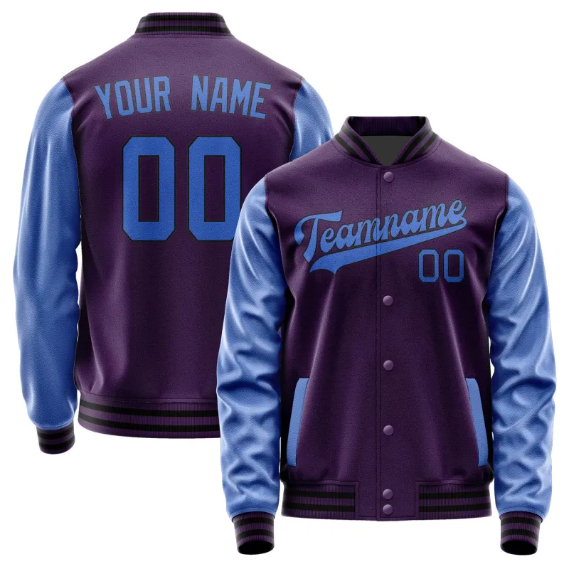 Custom Purple Sky Blue Jacket sold by Tailorly